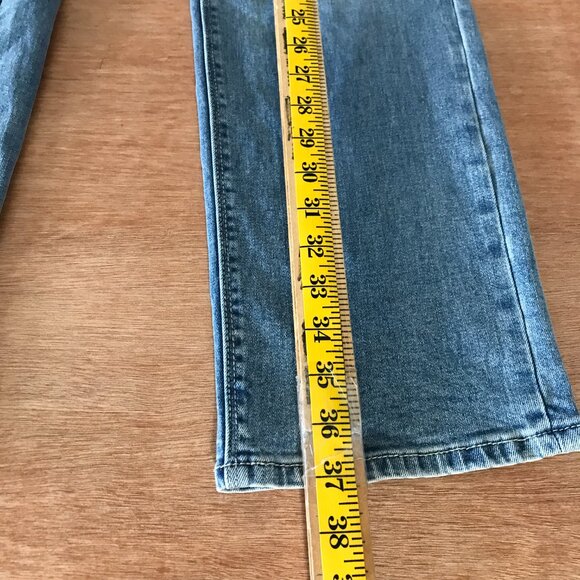 Hudson Icy Blue Jeans Women 10 Blue Mid Rise Flap Pocket Medium Wash Stretch - Picture 6 of 15